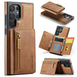 For Samsung Galaxy S24 Ultra 5G DG.MING M5 Series Zip RFID Multi Card Detachable Leather Phone Case(Brown) - free shipping - PMC Jewellery - Order now!