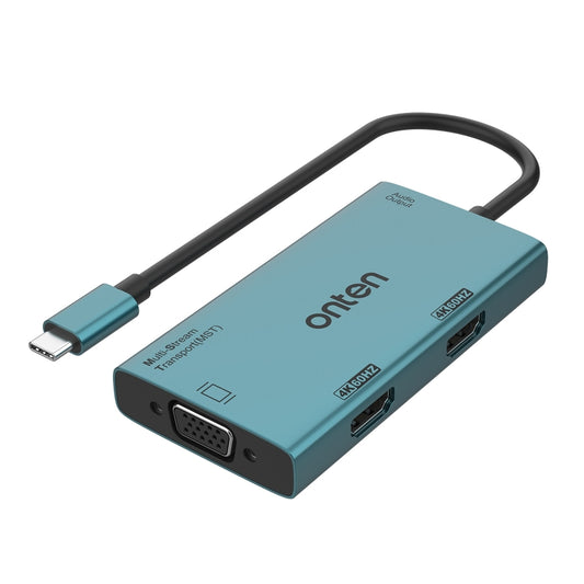Onten M206 4K 60Hz 4 in 1 Type-C to Dual HDMI + VGA + 3.5mm Video Converter Adapter - free shipping - PMC Jewellery - Order now!
