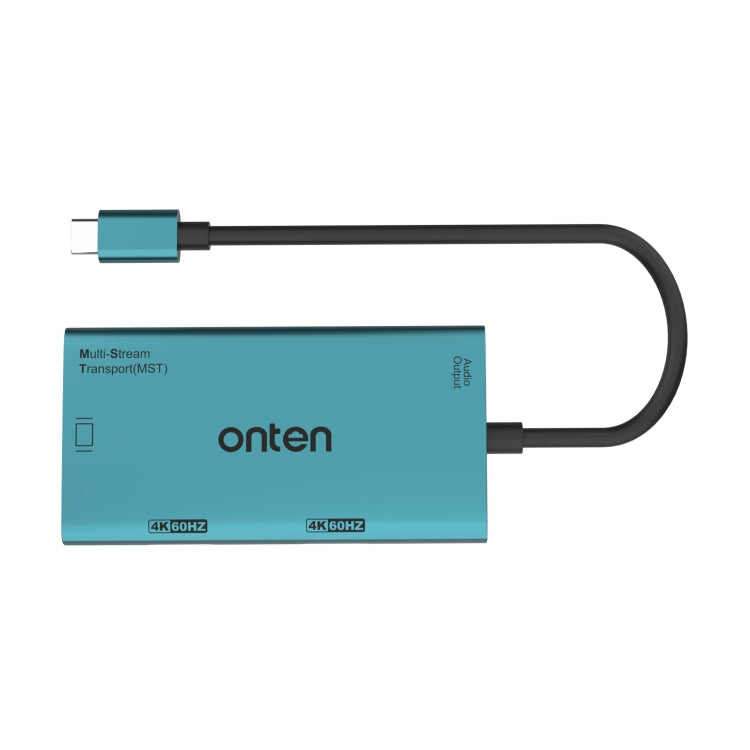 Onten M206 4K 60Hz 4 in 1 Type-C to Dual HDMI + VGA + 3.5mm Video Converter Adapter - free shipping - PMC Jewellery - Order now!
