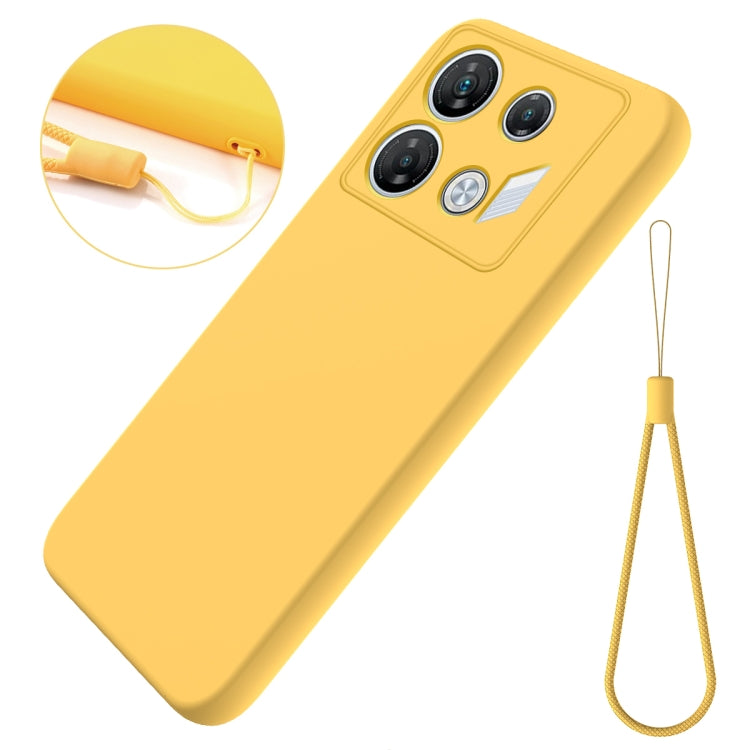 For Infinix GT 10 Pro Solid Color Liquid Silicone Dropproof Full Coverage Protective Case(Yellow) - Infinix Cases by PMC TechLife | Online Shopping South Africa | PMC TechLife
