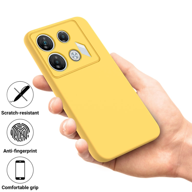 For Infinix GT 10 Pro Solid Color Liquid Silicone Dropproof Full Coverage Protective Case(Yellow) - Infinix Cases by PMC TechLife | Online Shopping South Africa | PMC TechLife