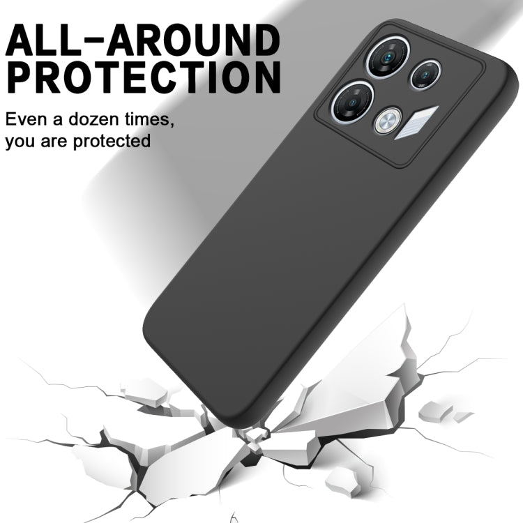 For Infinix GT 10 Pro Solid Color Liquid Silicone Dropproof Full Coverage Protective Case(Black) - Infinix Cases by PMC TechLife | Online Shopping South Africa | PMC TechLife | Buy Now Pay Later Mobicred
