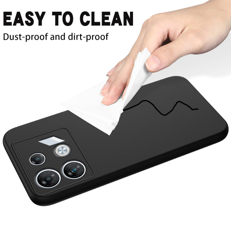 For Infinix GT 10 Pro Solid Color Liquid Silicone Dropproof Full Coverage Protective Case(Black) - Infinix Cases by PMC TechLife | Online Shopping South Africa | PMC TechLife | Buy Now Pay Later Mobicred