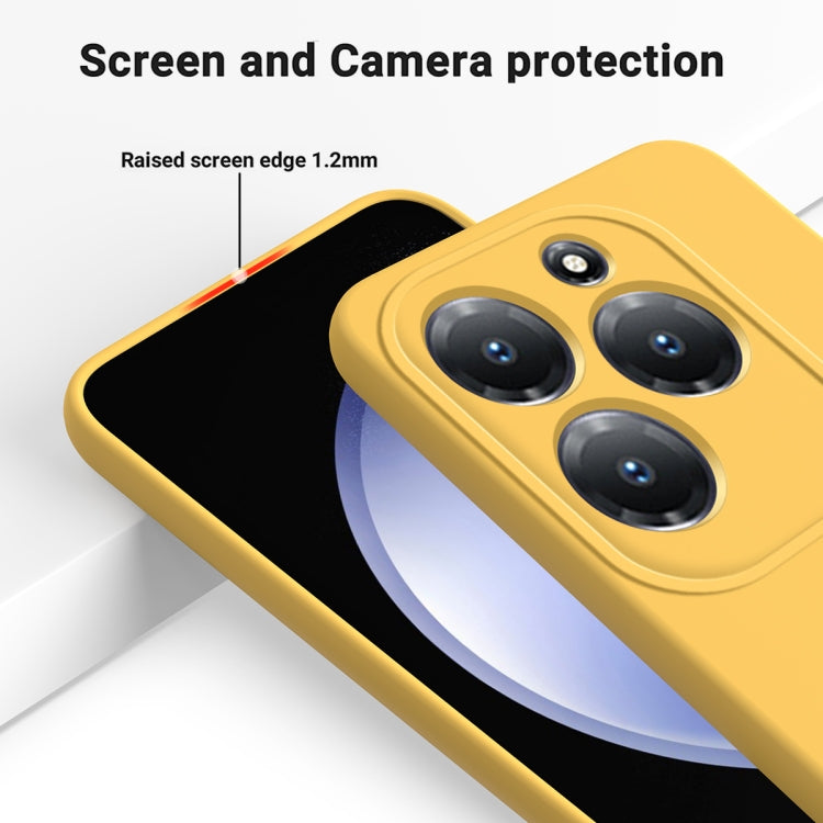 For Infinix Hot 40/Hot 40 Pro Solid Color Liquid Silicone Dropproof Full Coverage Protective Case(Yellow) - Infinix Cases by PMC TechLife | Online Shopping South Africa | PMC TechLife | Buy Now Pay Later Mobicred