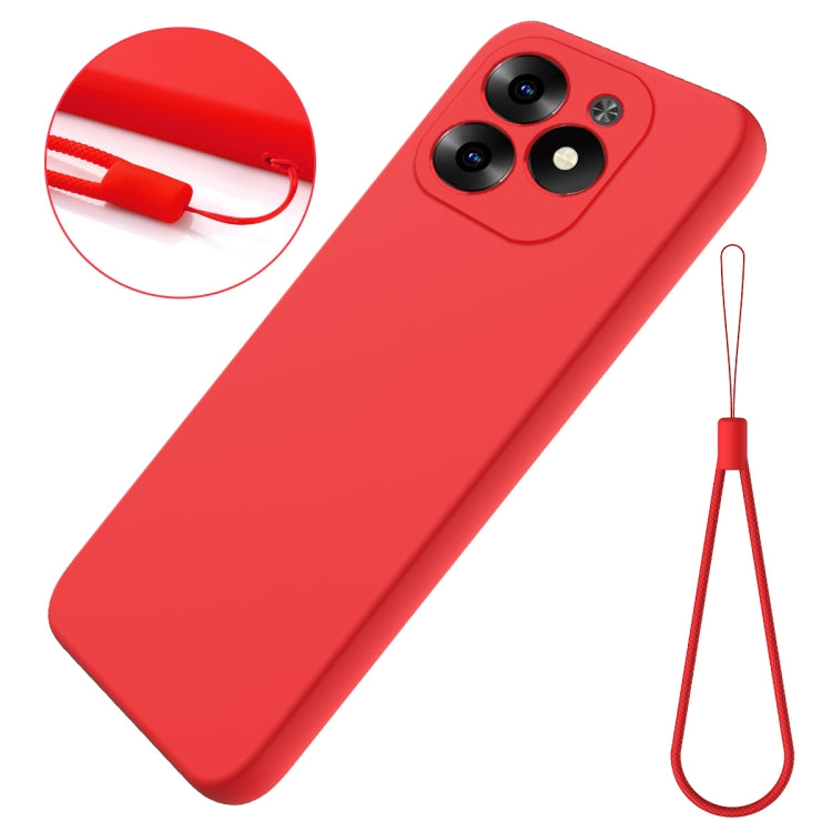 For Infinix Hot 40i Solid Color Liquid Silicone Dropproof Full Coverage Protective Case(Red) - Infinix Cases by PMC TechLife | Online Shopping South Africa | PMC TechLife | Buy Now Pay Later Mobicred