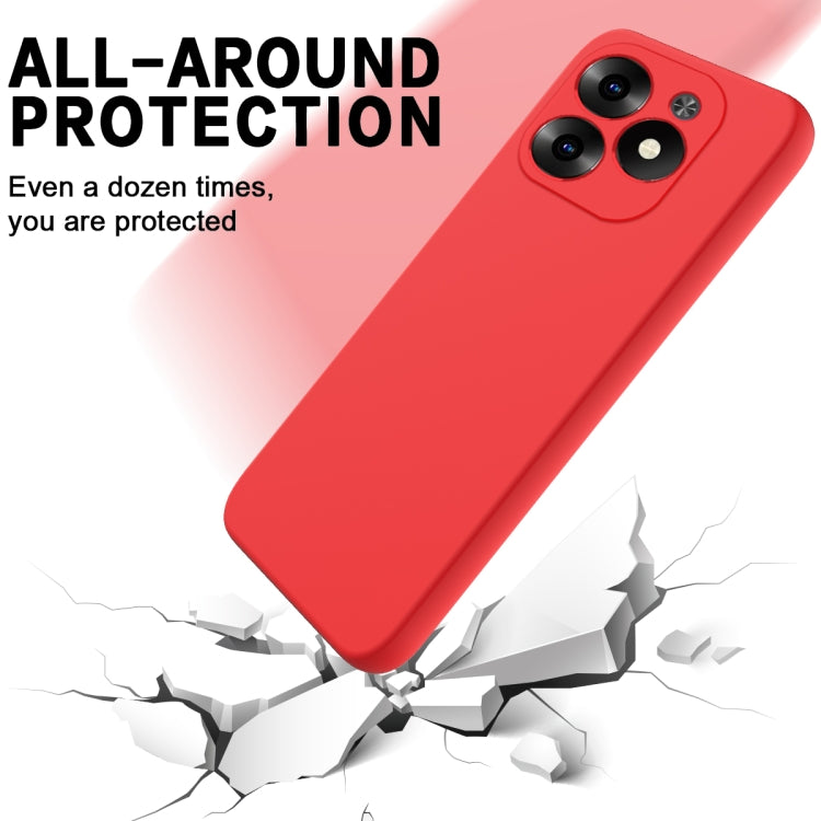 For Infinix Hot 40i Solid Color Liquid Silicone Dropproof Full Coverage Protective Case(Red) - Infinix Cases by PMC TechLife | Online Shopping South Africa | PMC TechLife | Buy Now Pay Later Mobicred