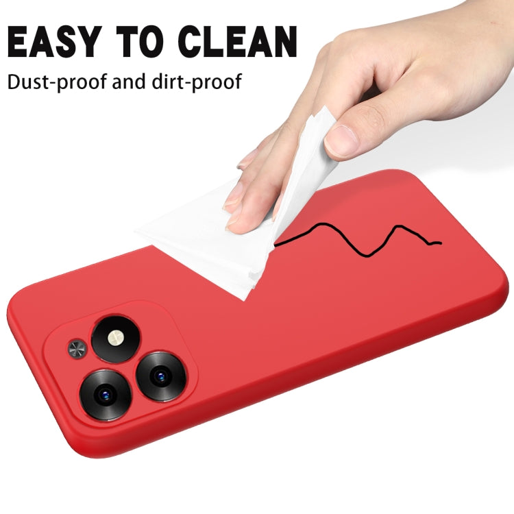 For Infinix Hot 40i Solid Color Liquid Silicone Dropproof Full Coverage Protective Case(Red) - Infinix Cases by PMC TechLife | Online Shopping South Africa | PMC TechLife | Buy Now Pay Later Mobicred
