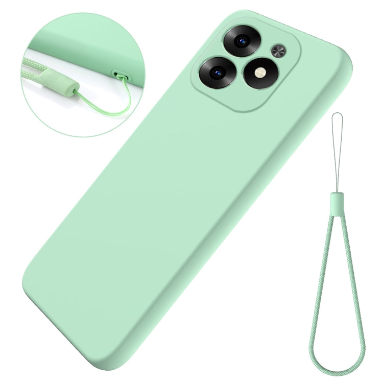 For Infinix Hot 40i Solid Color Liquid Silicone Dropproof Full Coverage Protective Case(Green) - Infinix Cases by PMC TechLife | Online Shopping South Africa | PMC TechLife | Buy Now Pay Later Mobicred