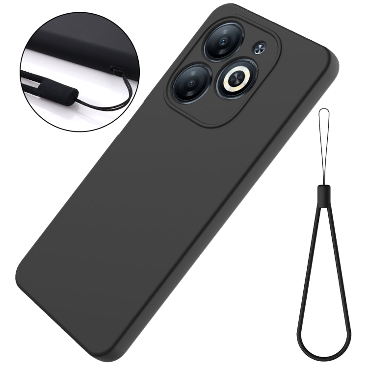 For Infinix Smart 8 Solid Color Liquid Silicone Dropproof Full Coverage Phone Case(Black) - Infinix Cases by PMC TechLife | Online Shopping South Africa | PMC TechLife | Buy Now Pay Later Mobicred