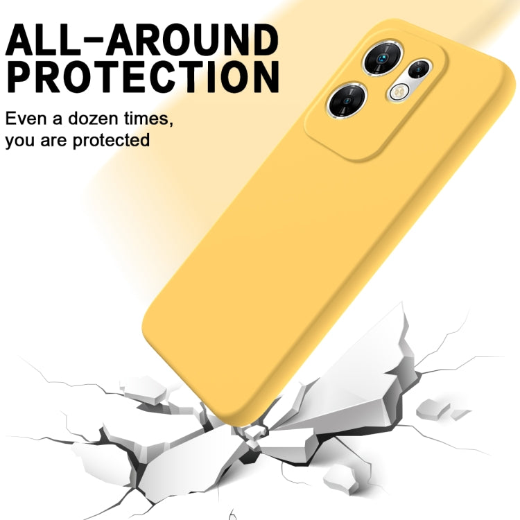 For Infinix Zero 30 4G Solid Color Liquid Silicone Dropproof Full Coverage Protective Case(Yellow) - Infinix Cases by PMC TechLife | Online Shopping South Africa | PMC TechLife | Buy Now Pay Later Mobicred