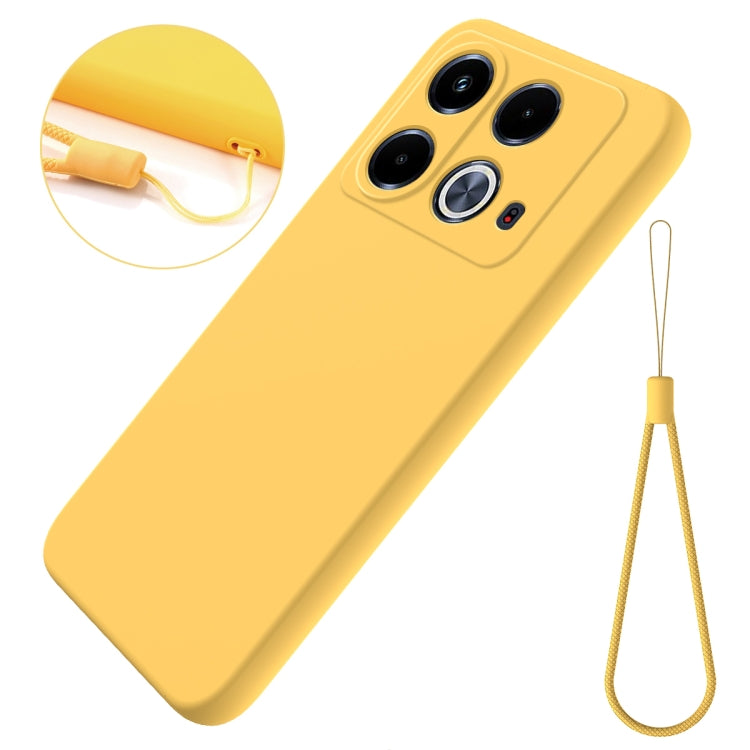 For Infinix Note 40 4G Solid Color Liquid Silicone Dropproof Full Coverage Protective Case(Yellow) - Infinix Cases by PMC TechLife | Online Shopping South Africa | PMC TechLife | Buy Now Pay Later Mobicred