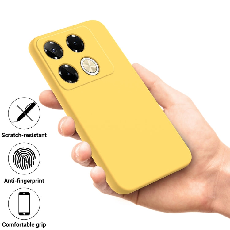 For Infinix Note 40 Pro 4G Solid Color Liquid Silicone Dropproof Full Coverage Protective Case(Yellow) - Infinix Cases by PMC TechLife | Online Shopping South Africa | PMC TechLife | Buy Now Pay Later Mobicred