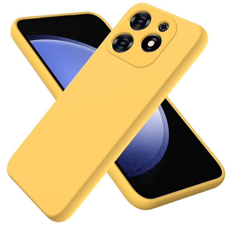 For Tecno Spark 20C/Go 2024 Solid Color Liquid Silicone Dropproof Full Coverage Protective Case(Yellow) - Tecno Cases by PMC Jewellery | Online Shopping South Africa | PMC Jewellery | Buy Now Pay Later Mobicred