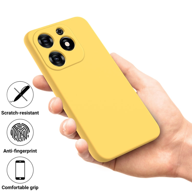 For Tecno Spark 20C/Go 2024 Solid Color Liquid Silicone Dropproof Full Coverage Protective Case(Yellow) - Tecno Cases by PMC Jewellery | Online Shopping South Africa | PMC Jewellery | Buy Now Pay Later Mobicred
