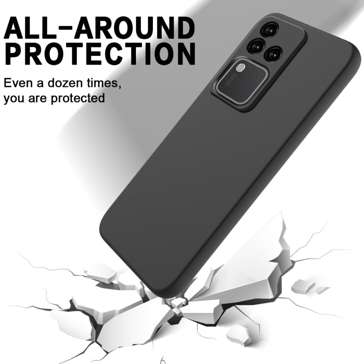 For vivo S18 / S18 Pro / V30 / V30 Pro Solid Color Liquid Silicone Dropproof Full Coverage Protective Case(Black) - S18 Cases by PMC TechLife | Online Shopping South Africa | PMC TechLife
