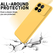For Xiaomi Redmi K70/K70 Pro Solid Color Liquid Silicone Dropproof Full Coverage Phone Case(Yellow)
