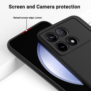 For Xiaomi Redmi K70/K70 Pro Solid Color Liquid Silicone Dropproof Full Coverage Phone Case(Black)