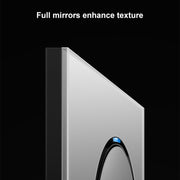 86mm Round LED Tempered Glass Switch Panel, Gray Round Glass, Style:Three Open Dual Control