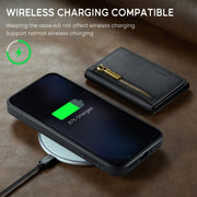 For Google Pixel 9 Pro XL DG.MING M5 Series Zip RFID Multi Card Detachable Leather Phone Case(Black)
