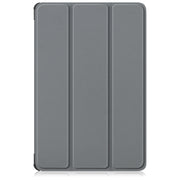 For Lenovo Tab M11/ Xiaoxin Pad 11 2024 Custer Texture 3-Fold Holder Leather Smart Tablet Case(Grey)