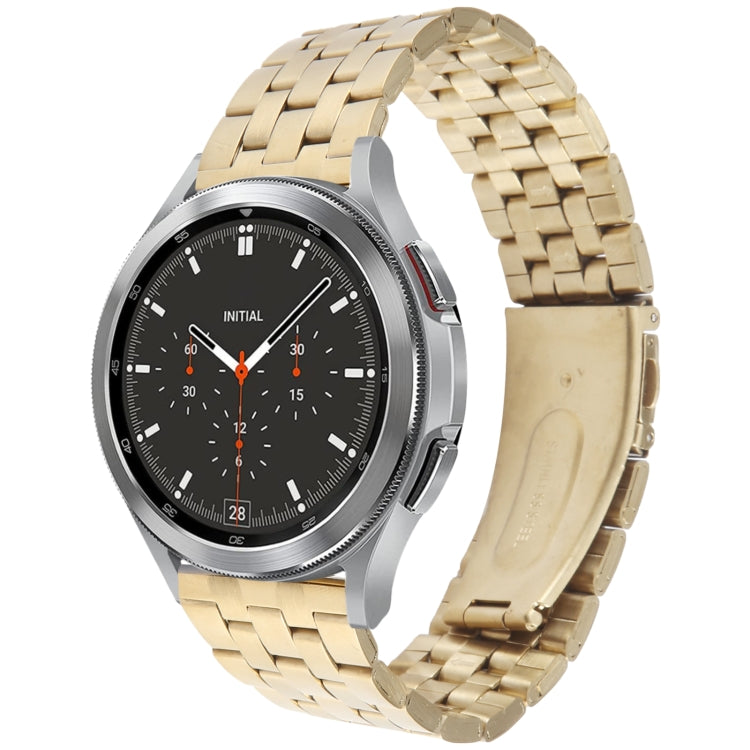 22mm Universal Five Beads Stainless Steel Watch Band(Gold) - free shipping - PMc TechLife - Order now!