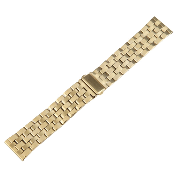 22mm Universal Five Beads Stainless Steel Watch Band(Gold) - free shipping - PMc TechLife - Order now!