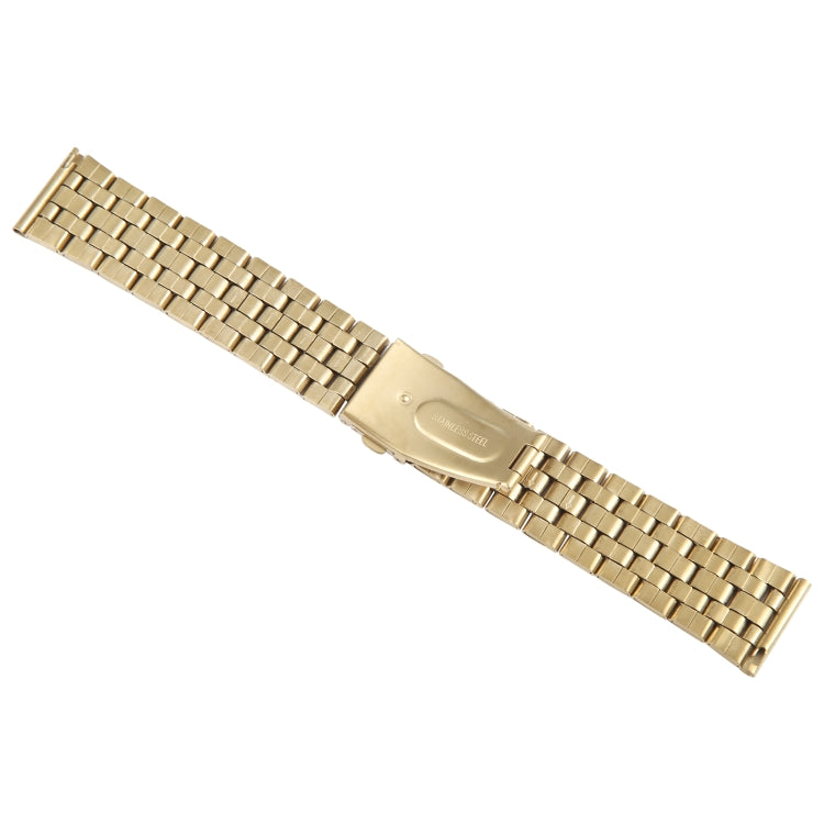 22mm Universal Five Beads Stainless Steel Watch Band(Gold) - free shipping - PMc TechLife - Order now!