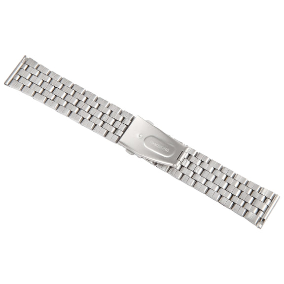 22mm Universal Five Beads Stainless Steel Watch Band(Silver)