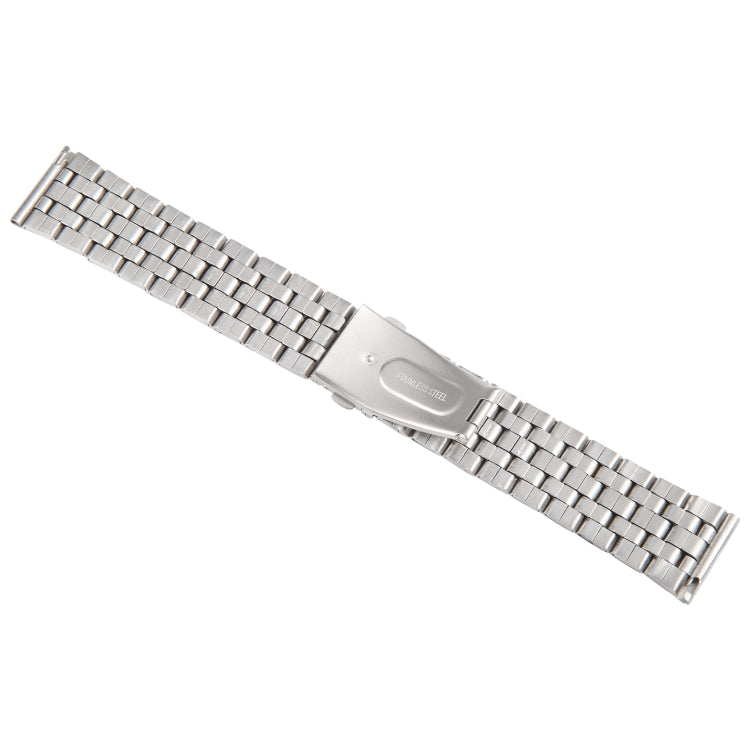 22mm Universal Five Beads Stainless Steel Watch Band(Silver Rose Gold)