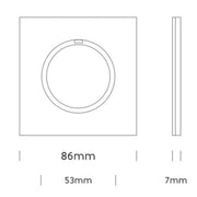 86mm Round LED Tempered Glass Switch Panel, Gold Round Glass, Style:Three Billing Control
