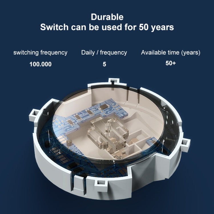 86mm Round LED Tempered Glass Switch Panel, Gold Round Glass, Style:Telephone Socket - Switch by PMC TechLife | Online Shopping South Africa | PMC TechLife | Buy Now Pay Later Mobicred