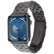 For Apple Watch Ultra 49mm 22mm Ultra-thin Five Beads Stainless Steel Watch Band(Black) - free shipping - PMC TechLife - Order now!