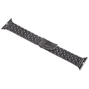 For Apple Watch Ultra 49mm 22mm Ultra-thin Five Beads Stainless Steel Watch Band(Black)