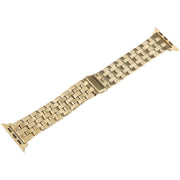 For Apple Watch SE 40mm 22mm Ultra-thin Five Beads Stainless Steel Watch Band(Gold)
