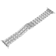 For Apple Watch 42mm 22mm Ultra-thin Five Beads Stainless Steel Watch Band(Silver)