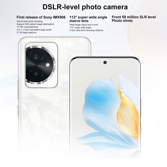 Honor 100, 16GB+512GB, Screen Fingerprint Identification, 6.7 inch MagicOS 7.2 Snapdragon 7 Gen 3 Octa Core up to 2.63GHz, Network: 5G, NFC, OTG, Support Google Play(White)