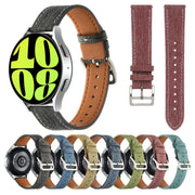 20mm Universal Denim Leather Buckle Watch Band(Red)