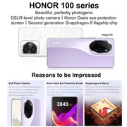 Honor 100 Pro, 16GB+512GB, Screen Fingerprint Identification, 6.78 inch MagicOS 7.2 Snapdragon 8 Gen 2 Octa Core up to 3.19GHz, Network: 5G, NFC, OTG, Support Google Play(Blue)