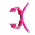 For Apple Watch Ultra 2 49mm Chrysanthemum Beads Paracord Braided Watch Band(Rose Red) - Watch Bands by PMC TechLife | Online Shopping South Africa | PMC TechLife | Buy Now Pay Later Mobicred
