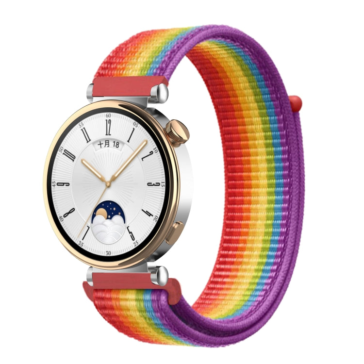 18mm Universal Nylon Loop Watch Band(Rainbow)