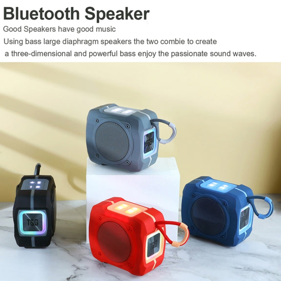 T&G TG661 Colorful LED Portable Outdoor Wireless Bluetooth Speaker(Blue)