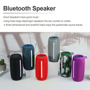 T&G TG663 Portable Colorful LED Wireless Bluetooth Speaker Outdoor Subwoofer(Blue)
