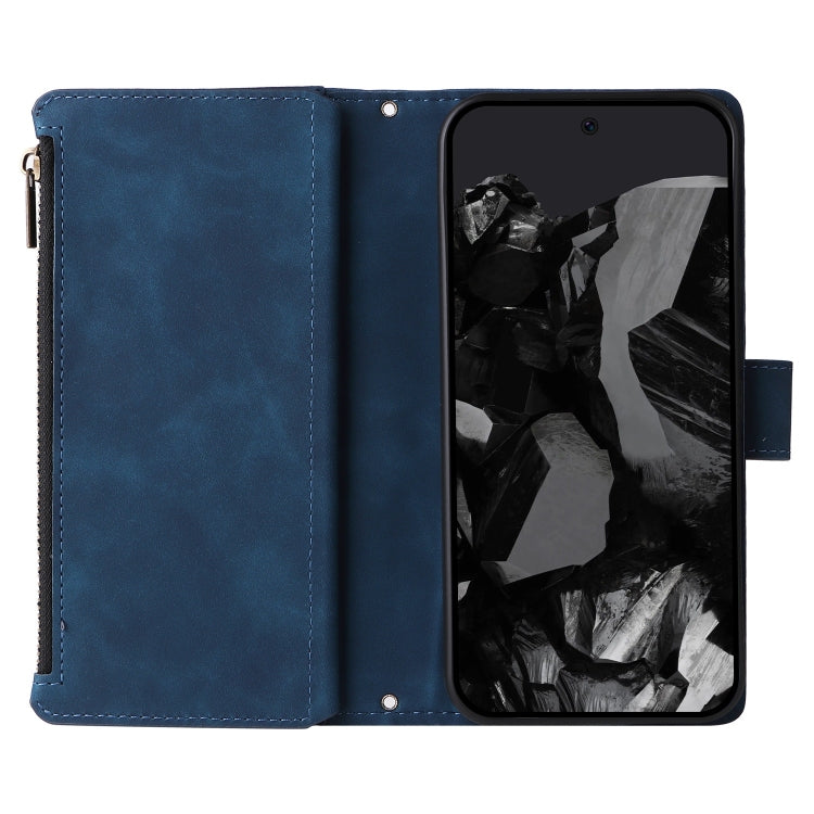 For Google Pixel 9 Pro Multifunctional Multi-Card Wallet Phone Leather Case(Blue) - Google Cases by PMC TechLife | Online Shopping South Africa | PMC TechLife | Buy Now Pay Later Mobicred