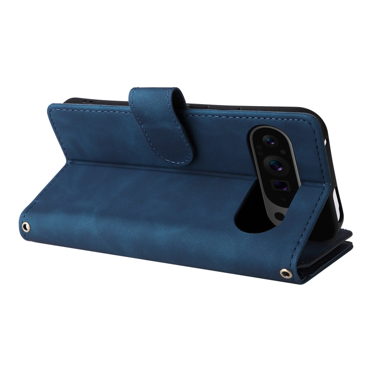 For Google Pixel 9 Pro Multifunctional Multi-Card Wallet Phone Leather Case(Blue) - Google Cases by PMC TechLife | Online Shopping South Africa | PMC TechLife | Buy Now Pay Later Mobicred