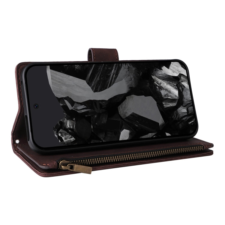 For Google Pixel 9 Pro Multifunctional Multi-Card Wallet Phone Leather Case(Coffee) - Google Cases by PMC TechLife | Online Shopping South Africa | PMC TechLife | Buy Now Pay Later Mobicred