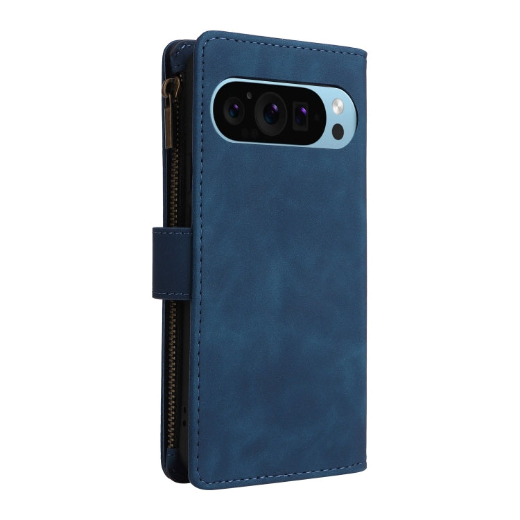 For Google Pixel 9 Multifunctional Multi-Card Wallet Phone Leather Case(Blue) - Google Cases by PMC TechLife | Online Shopping South Africa | PMC TechLife | Buy Now Pay Later Mobicred