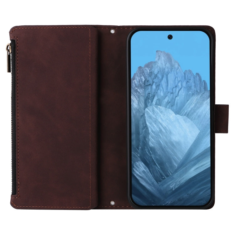 For Google Pixel 9 Multifunctional Multi-Card Wallet Phone Leather Case(Coffee) - Google Cases by PMC TechLife | Online Shopping South Africa | PMC TechLife | Buy Now Pay Later Mobicred