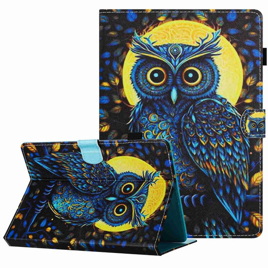 For 10 inch Painted Pattern Stitching Leather Tablet Case(Moonlight Eagle) - 10 - 11 inch by PMC Jewellery | Online Shopping South Africa | PMC Jewellery | Buy Now Pay Later Mobicred