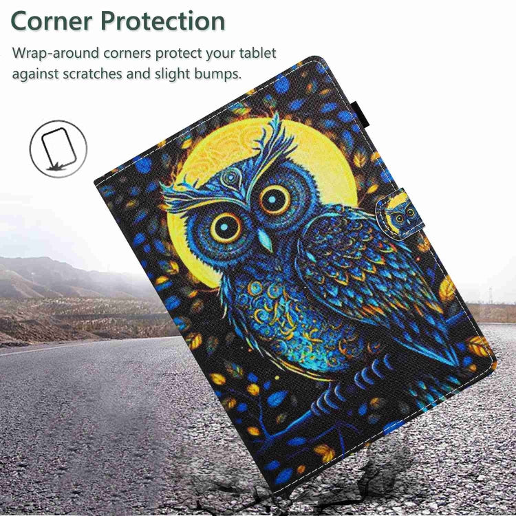 For 10 inch Painted Pattern Stitching Leather Tablet Case(Moonlight Eagle)