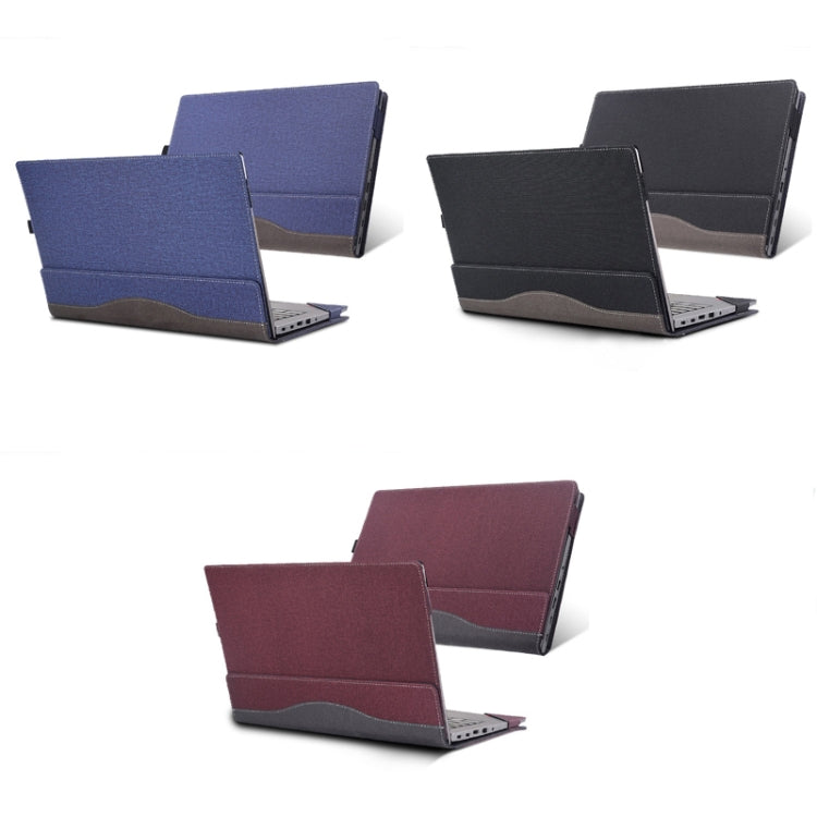 For Lenovo V15 G3 ABA / IAP Laptop Leather Anti-Fall Protective Case(Wine Red)